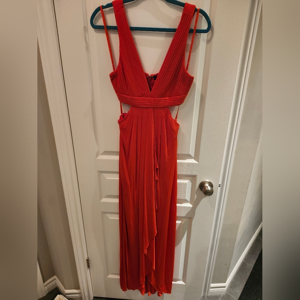 BCBG Max Azaria Dark Orange NWOT Cut Out Dress Size 4